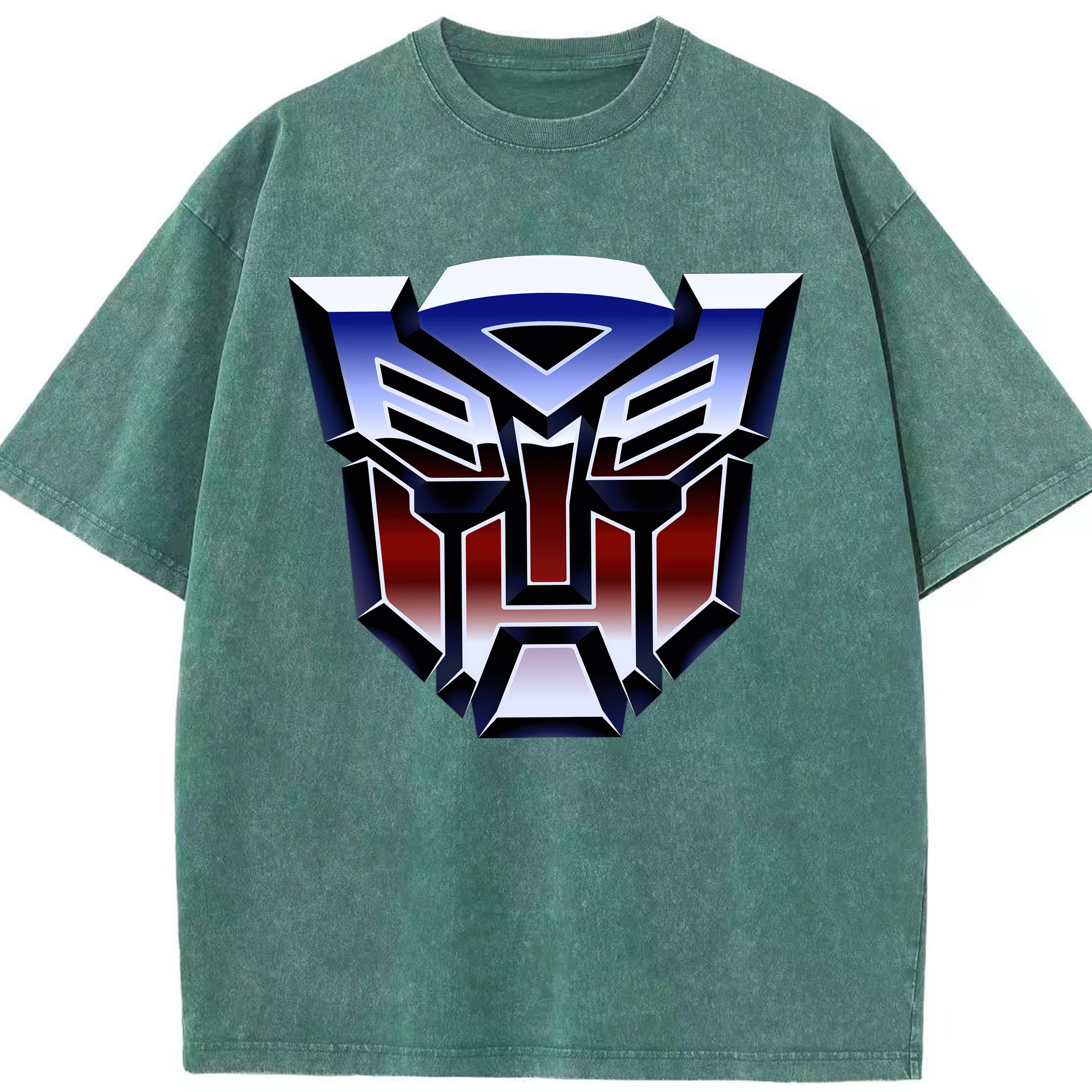 （画像用）  綿100% ヴィンテージ風 半袖Tシャツ（フロントプリント）